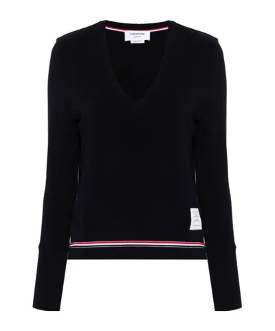 THOM BROWNE THOM BROWNE RWB-STRIPE CREWNECK JUMPER