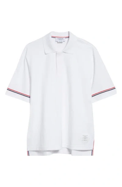 THOM BROWNE THOM BROWNE RWB STRIPE COTTON POLO