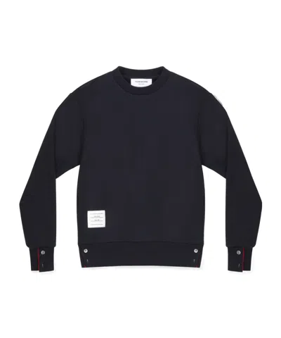 THOM BROWNE THOM BROWNE RWB-STRIPED CREWNECK SWEATSHIRT