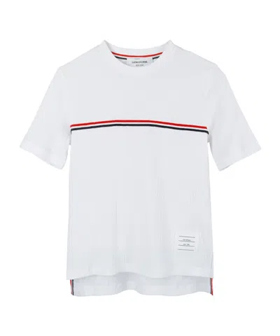 THOM BROWNE THOM BROWNE RWB STRIPED CREWNECK T-SHIRT