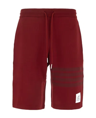 THOM BROWNE THOM BROWNE STRIPE DETAILED DRAWSTRING SHORTS