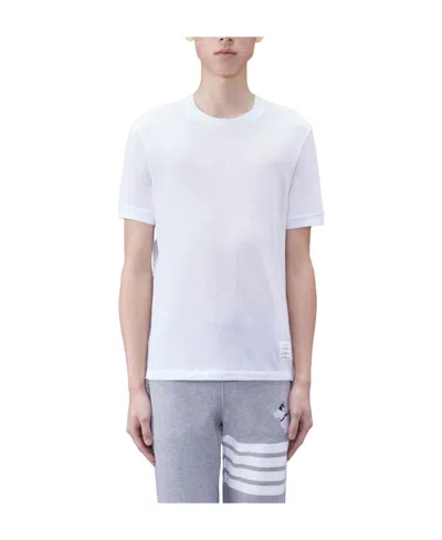 THOM BROWNE THOM BROWNE STRIPE DETAILED CREWNECK T-SHIRT