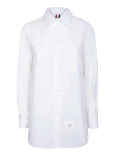 THOM BROWNE SHIRT IN WHITE COTTON