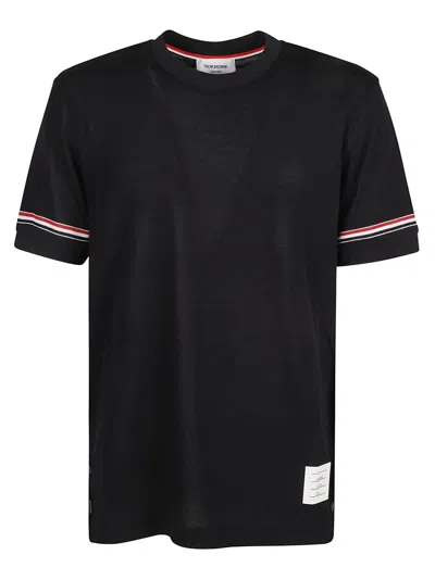 THOM BROWNE SHORT-SLEEVED CUFF T-SHIRT