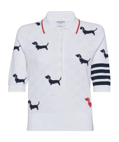 THOM BROWNE THOM BROWNE 4-BAR HECTOR SHORT SLEEVED POLO SHIRT