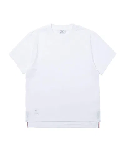 THOM BROWNE THOM BROWNE LOGO PATCH CREWNECK T-SHIRT