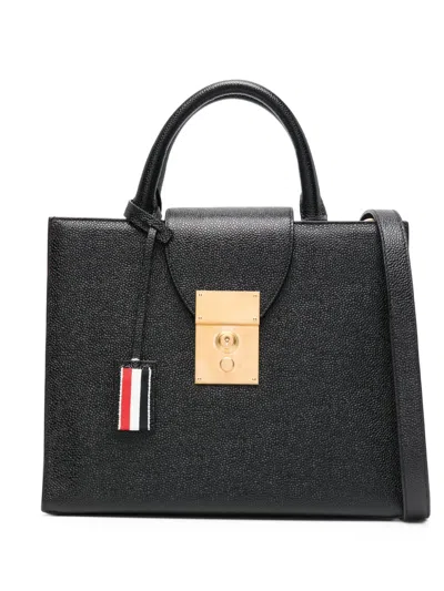 THOM BROWNE SMALL MR. THOM LEATHER TOTE BAG