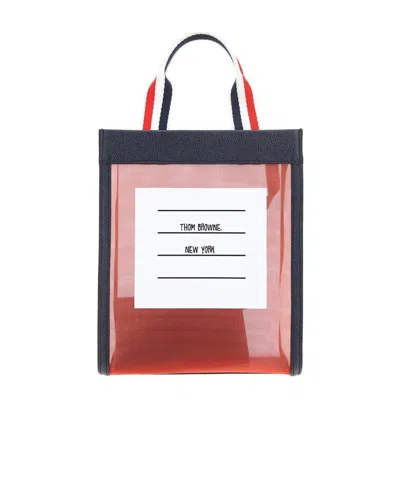 THOM BROWNE SMALL RWB-HANDLES TOTE BAG