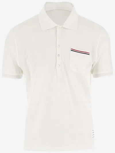 THOM BROWNE SS POCKET COTTON POLO SHIRT