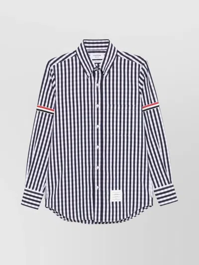 THOM BROWNE STRAIGHT FIT SHIRT GG ARMBAND