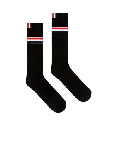 THOM BROWNE THOM BROWNE RWB STRIPE DETAILED SOCKS