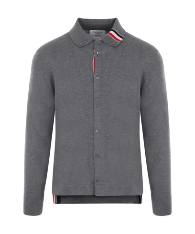 THOM BROWNE THOM BROWNE STRIPE-TRIM BUTTONED KNITTED CARDIGAN