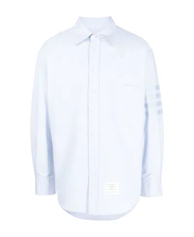 THOM BROWNE THOM BROWNE STRIPED COLLARED BUTTON-UP SHIRT