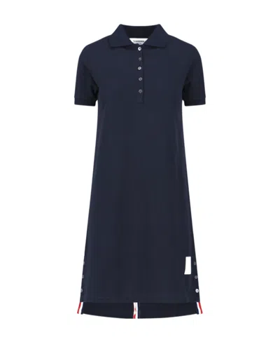 THOM BROWNE THOM BROWNE RWB STRIPE POLO DRESS