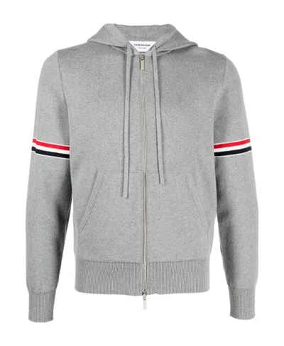 THOM BROWNE THOM BROWNE ZIP-UP DRAWSTRING HOODIE