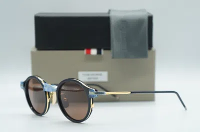 THOM BROWNE THOM BROWNE TB-807-D-T-NVY-GLD AUTHENTIC SUNGLASSES FRAME RX 45-23