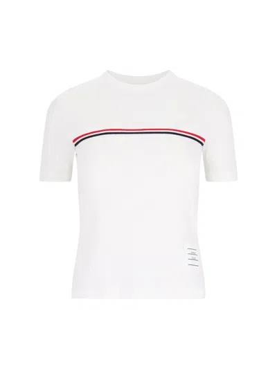 THOM BROWNE "THREE STRIPES" LOGO T-SHIRT