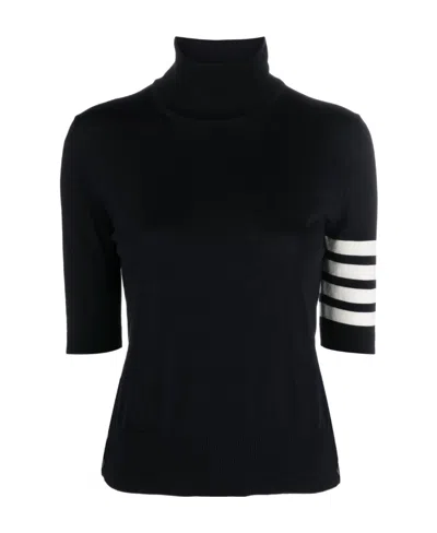 THOM BROWNE THOM BROWNE ROLL NECK KNITTED JUMPER