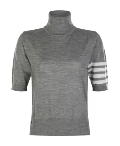 THOM BROWNE THOM BROWNE ROLL NECK KNITTED JUMPER