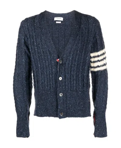 THOM BROWNE THOM BROWNE 4-BAR KNITTED CARDIGAN