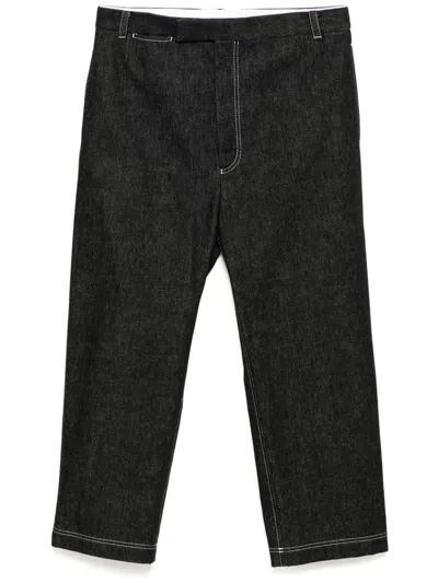 THOM BROWNE UNCONSTRUCTED CONTRAST-TOPSTITICHING JEANS