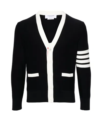 THOM BROWNE THOM BROWNE V-NECK KNITTED CARDIGAN