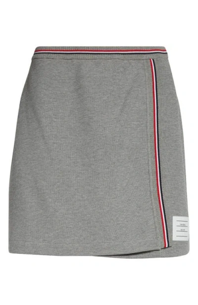 THOM BROWNE THOM BROWNE WAFFLE KNIT COTTON MINISKIRT