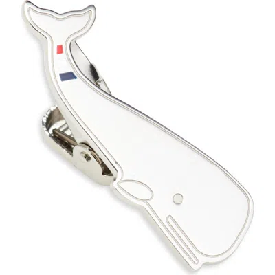 THOM BROWNE THOM BROWNE WHALE STERLING SILVER & ENAMEL TIE CLIP