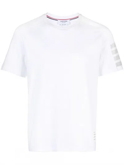 THOM BROWNE MEN WHITE 4BAR LOGO T-SHIRT, XXL LUXURY T-SHIRTS FOR MEN DARVEYS