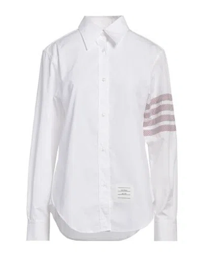 THOM BROWNE THOM BROWNE WOMAN SHIRT WHITE SIZE 4 COTTON