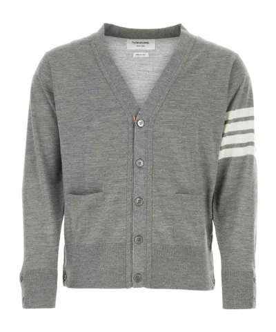 THOM BROWNE THOM BROWNE 4-BAR V-NECK KNIT CARDIGAN
