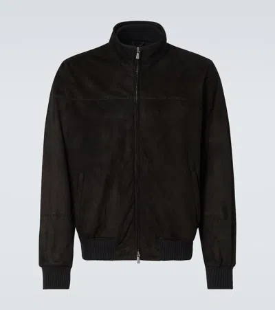 THOM SWEENEY SUEDE BOMBER JACKET