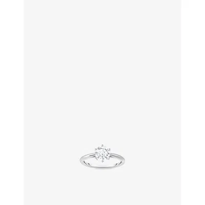 THOMAS SABO WOMENS WHITE BRILLIANT-CUT STERLING-SILVER AND CUBIC ZIRCONIA RING