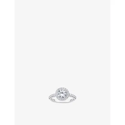 THOMAS SABO WOMENS WHITE HALO STERLING-SILVER AND CUBIC ZIRCONIA RING