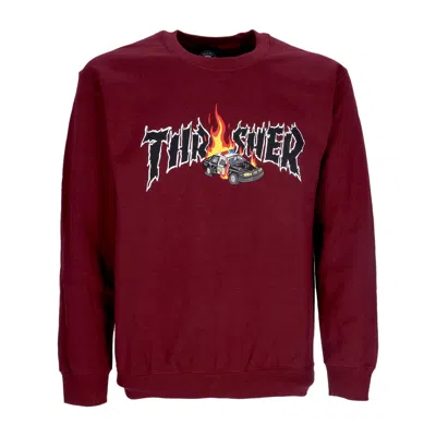 THRASHER COP CAR CREWNECK MEN'S SWEATSHIRT MAROON