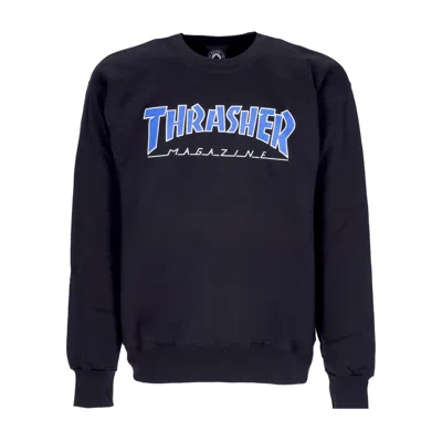 THRASHER MEN'S OUTLINED CREWNECK SWEATSHIRT BLACK/BLUE