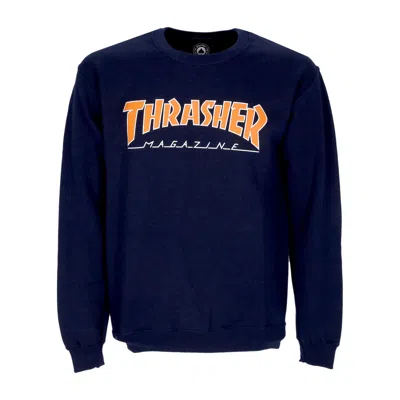 THRASHER OUTLINED CREWNECK MEN'S SWEATSHIRT NAVY ORANGE