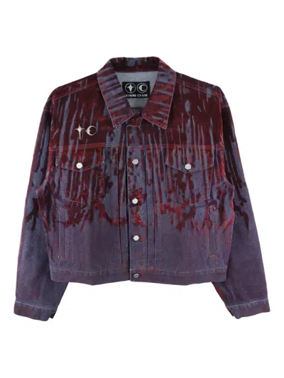 THUG CLUB LAZERED DENIM JACKET