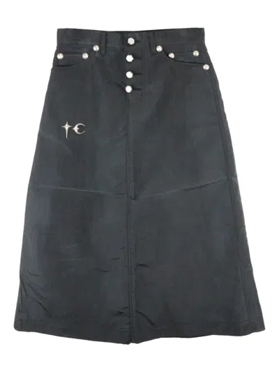 THUG CLUB SCARRED MIDI SKIRT
