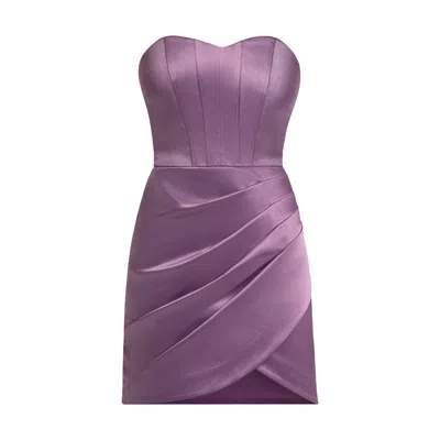 TIA DORRAINE WOMEN'S PINK A TOUCH OF GLAMOUR MINI DRESS - POSH PURPLE