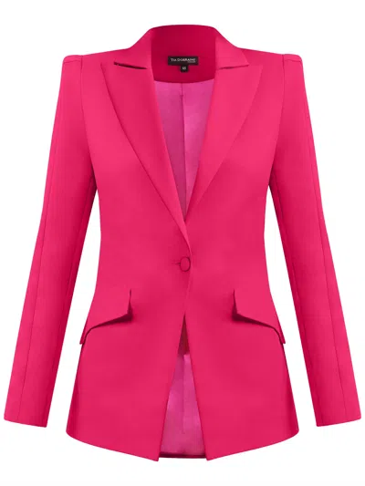 TIA DORRAINE WOMEN'S FANTASY TAILORED BLAZER - PINK