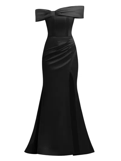TIA DORRAINE WOMEN'S SIGNATURE OF THE SUN EVENING GOWN, BLACK