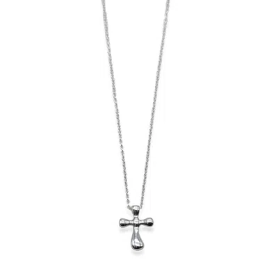 TIFFANY & CO ELSA PERETTI CROSS NECKLACE IN STERLING SILVER