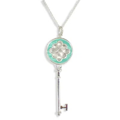 TIFFANY & CO ENAMEL STERLING 925 PENDANT NECKLACE (PRE-OWNED)