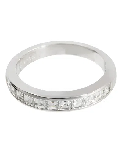 TIFFANY & CO . HALF ETERNITY WEDDING BAND IN PLATINUM 0.71 CTW SQUARE DIAMONDS