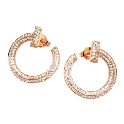 TIFFANY & CO PINK (18K) HOOP EARRINGS (PRE-OWNED)