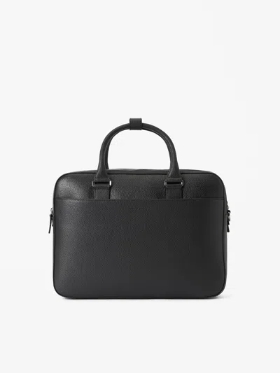 TIGER OF SWEDEN BURIN LEATHER BRIEFCASE