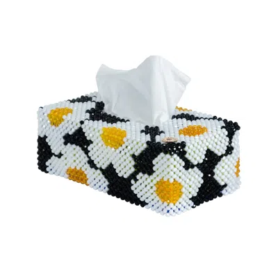 TILLIE BEADS BLACK DAISY BEAD TISSUE BOX