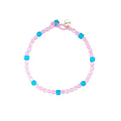 TILLIE BEADS WOMEN'S PINK DAILY WEAR CARNIVAL BEAD NECKLACE