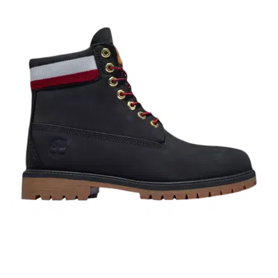 TIMBERLAND 6 INCH HERITAGE WARM LINED BOOT 'BLACK RED'